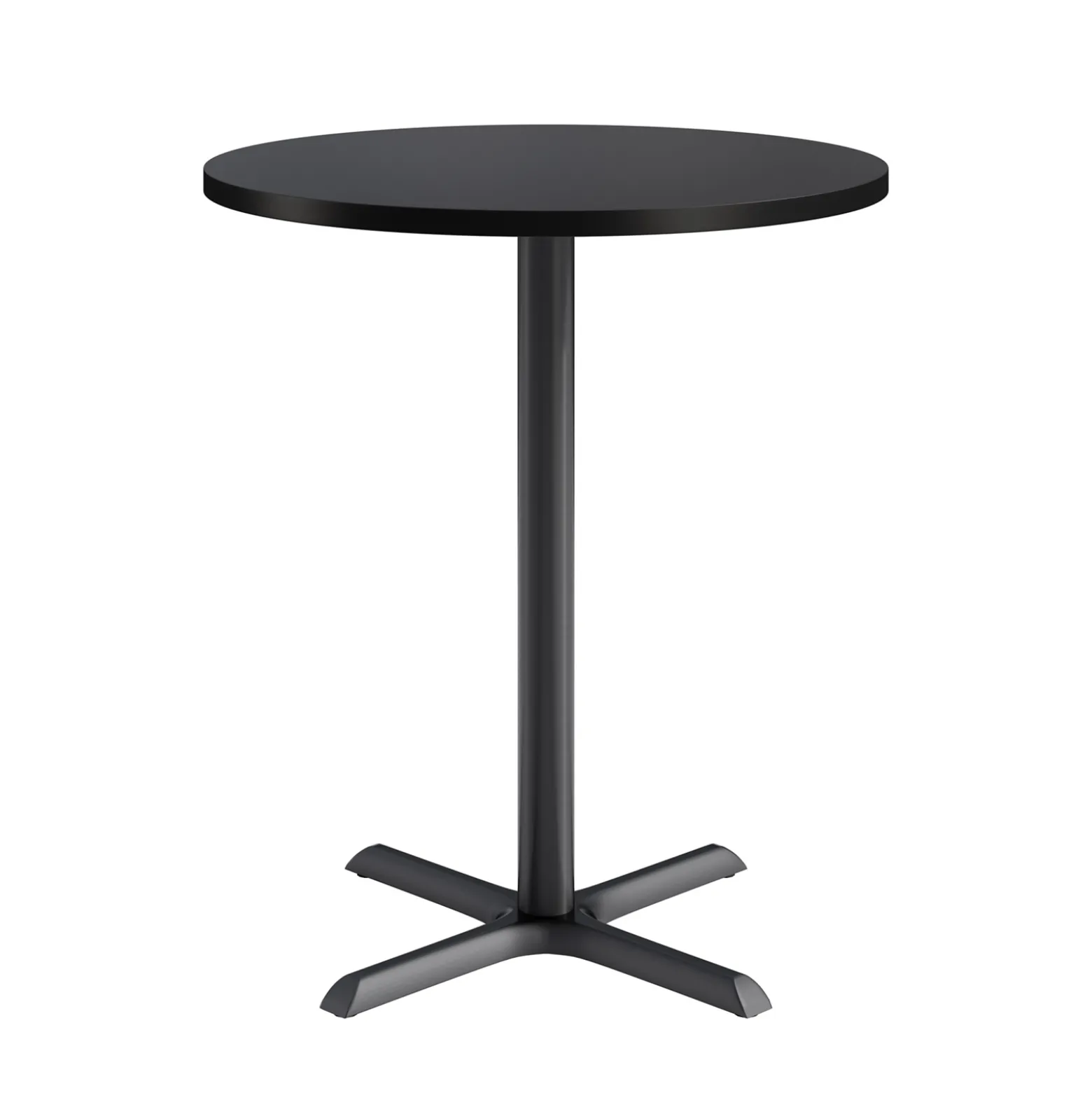 Café au lait Bar Height Round Table with X-Base - 36"W