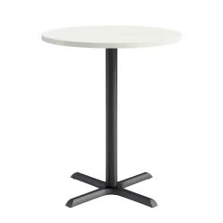 Café au lait Bar Height Round Table with X-Base - 36
