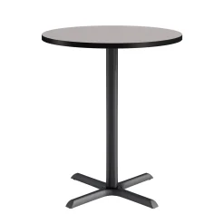 Café au lait Bar Height Round Table with X-Base - 36