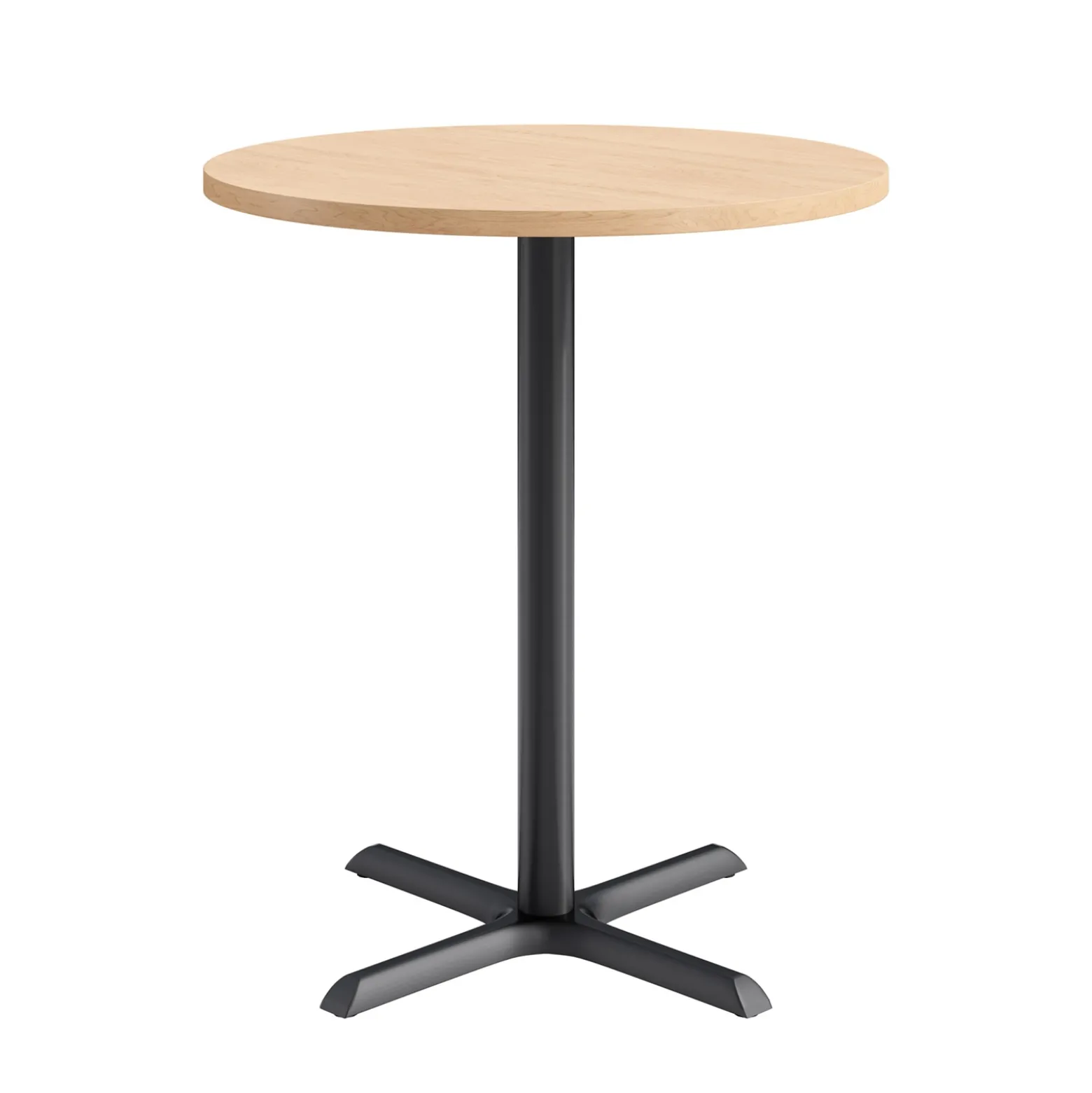 Café au lait Bar Height Round Table with X-Base - 36"W