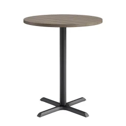 Café au lait Bar Height Round Table with X-Base - 36