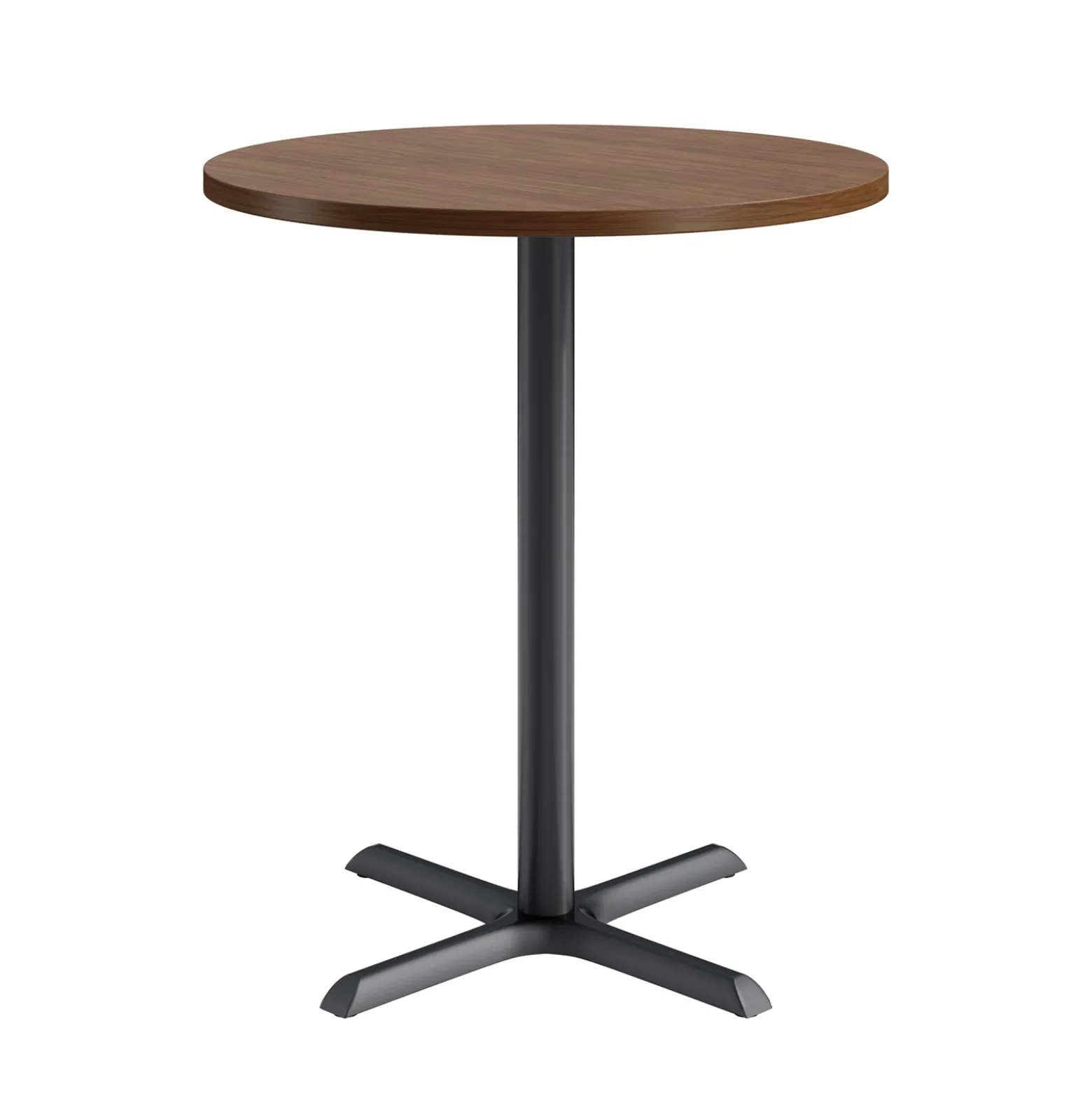 Café au lait Bar Height Round Table with X-Base - 36"W