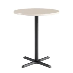 Café au lait Bar Height Round Table with X-Base - 36