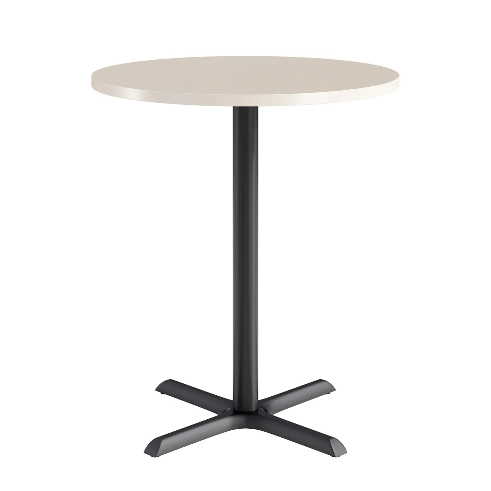 Café au lait Bar Height Round Table with X-Base - 36"W