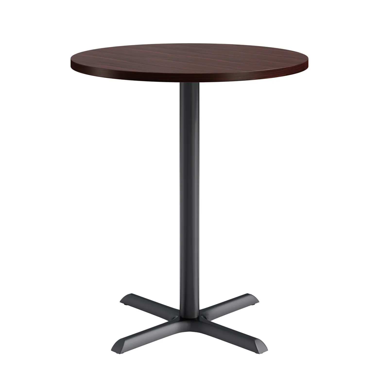 Café au lait Bar Height Round Table with X-Base - 36"W