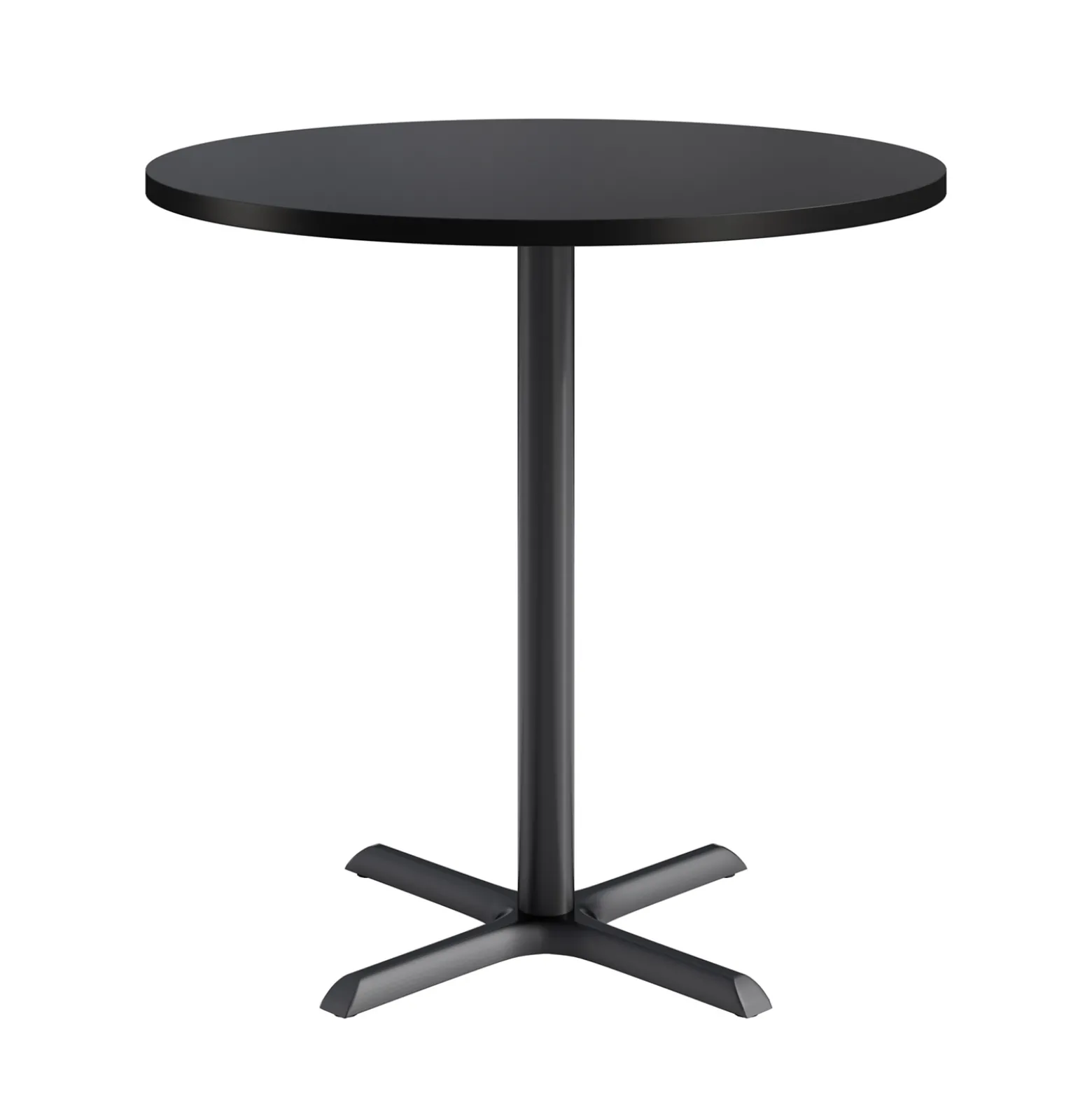 Café au lait Bar Height Round Table with X-Base - 42"W