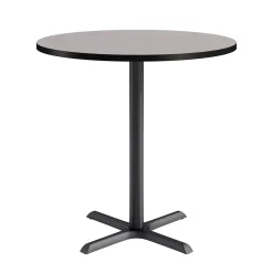 Café au lait Bar Height Round Table with X-Base - 42