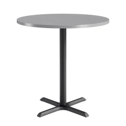 Café au lait Bar Height Round Table with X-Base - 42