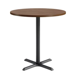 Café au lait Bar Height Round Table with X-Base - 42