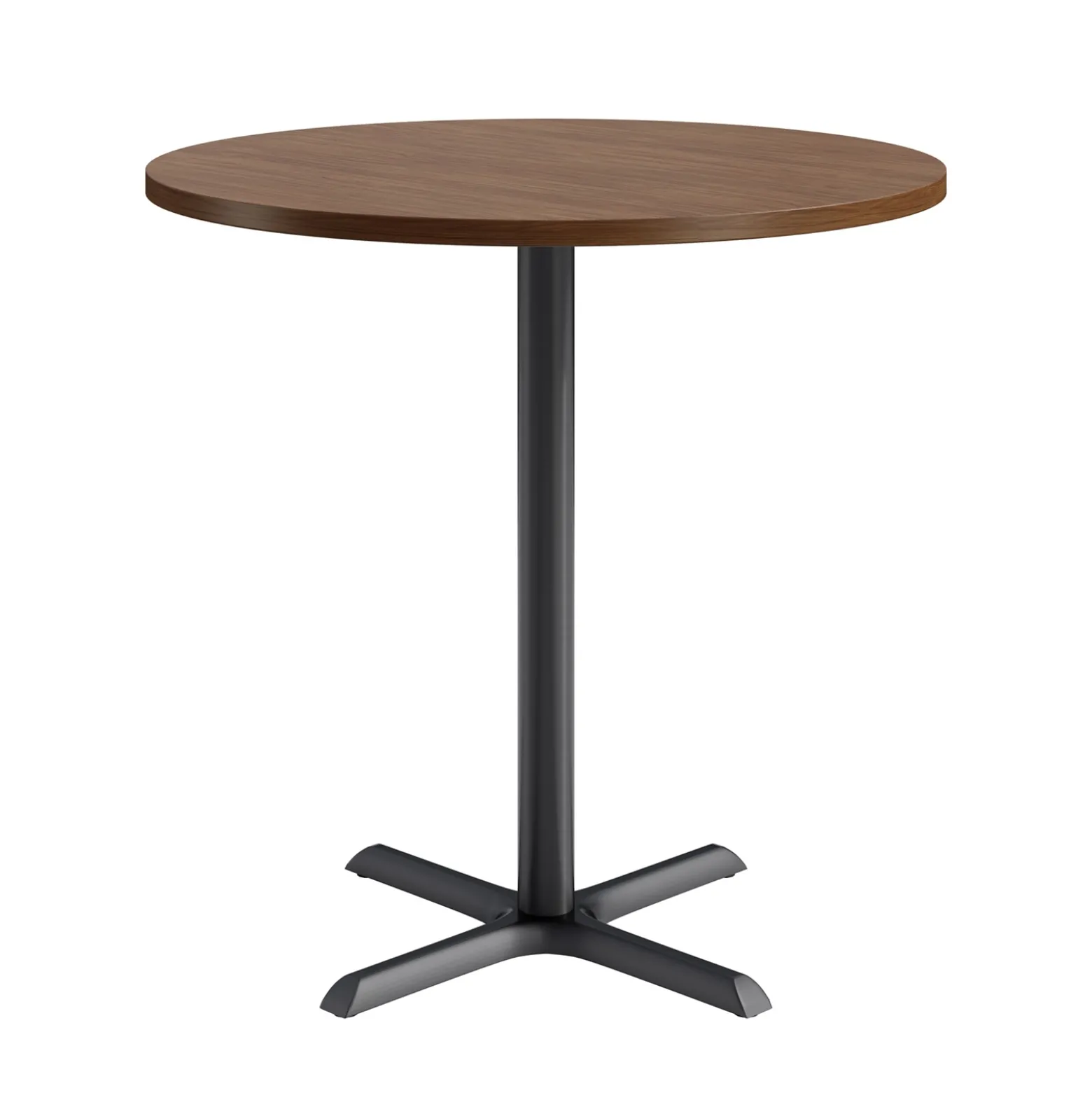Café au lait Bar Height Round Table with X-Base - 42"W
