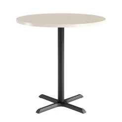 Café au lait Bar Height Round Table with X-Base - 42