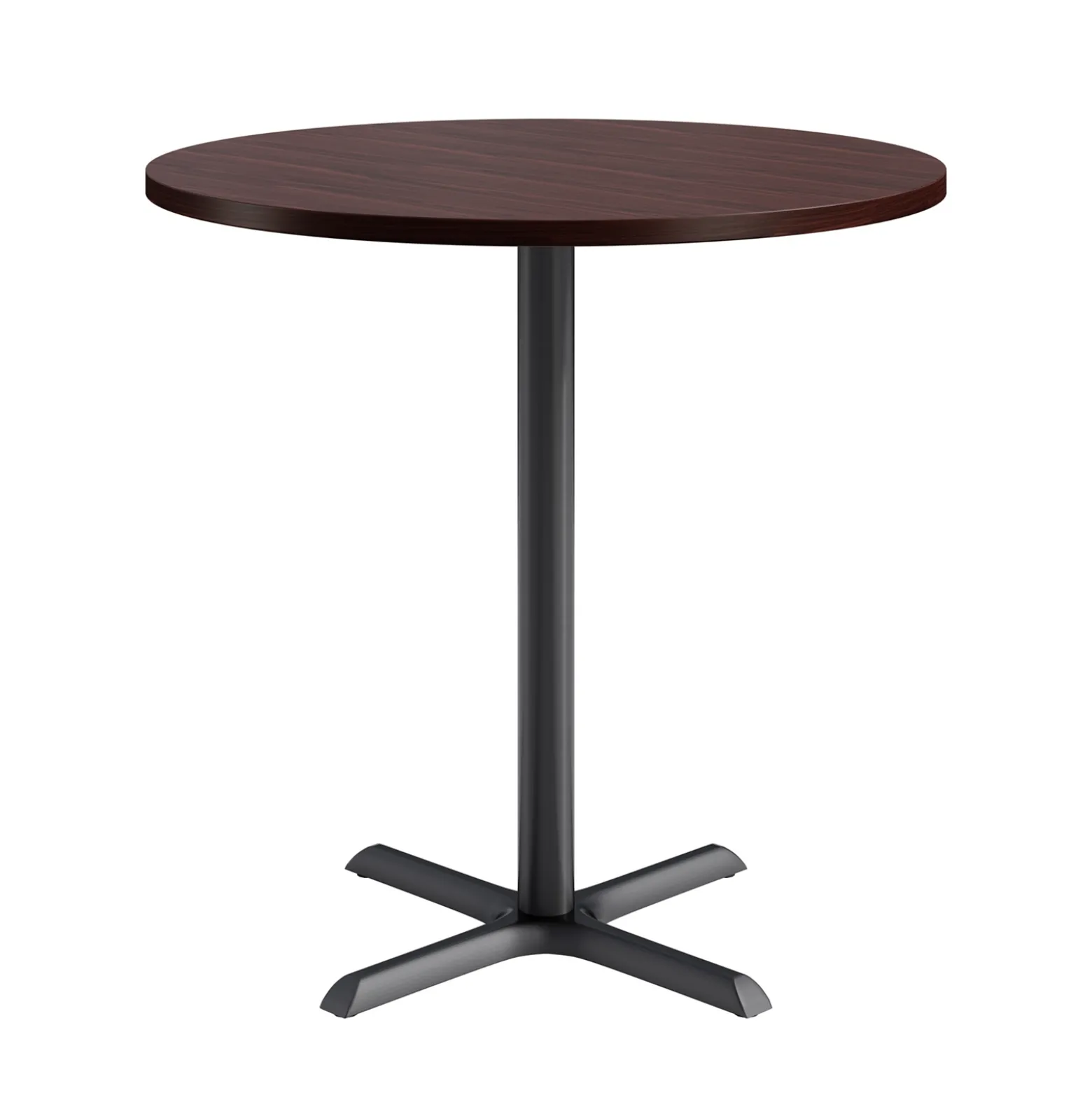 Café au lait Bar Height Round Table with X-Base - 42"W