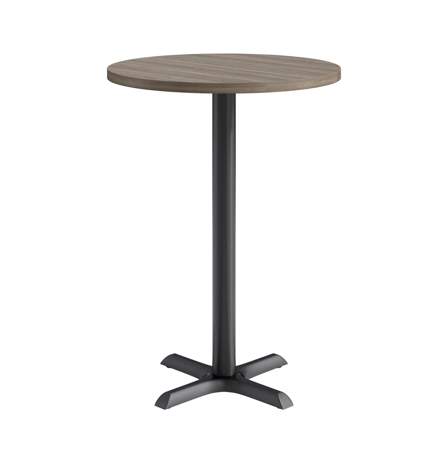 Café au lait Bar Height Round Table with X-Base - 30"W