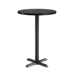 Café au lait Bar Height Round Table with X-Base - 30"W