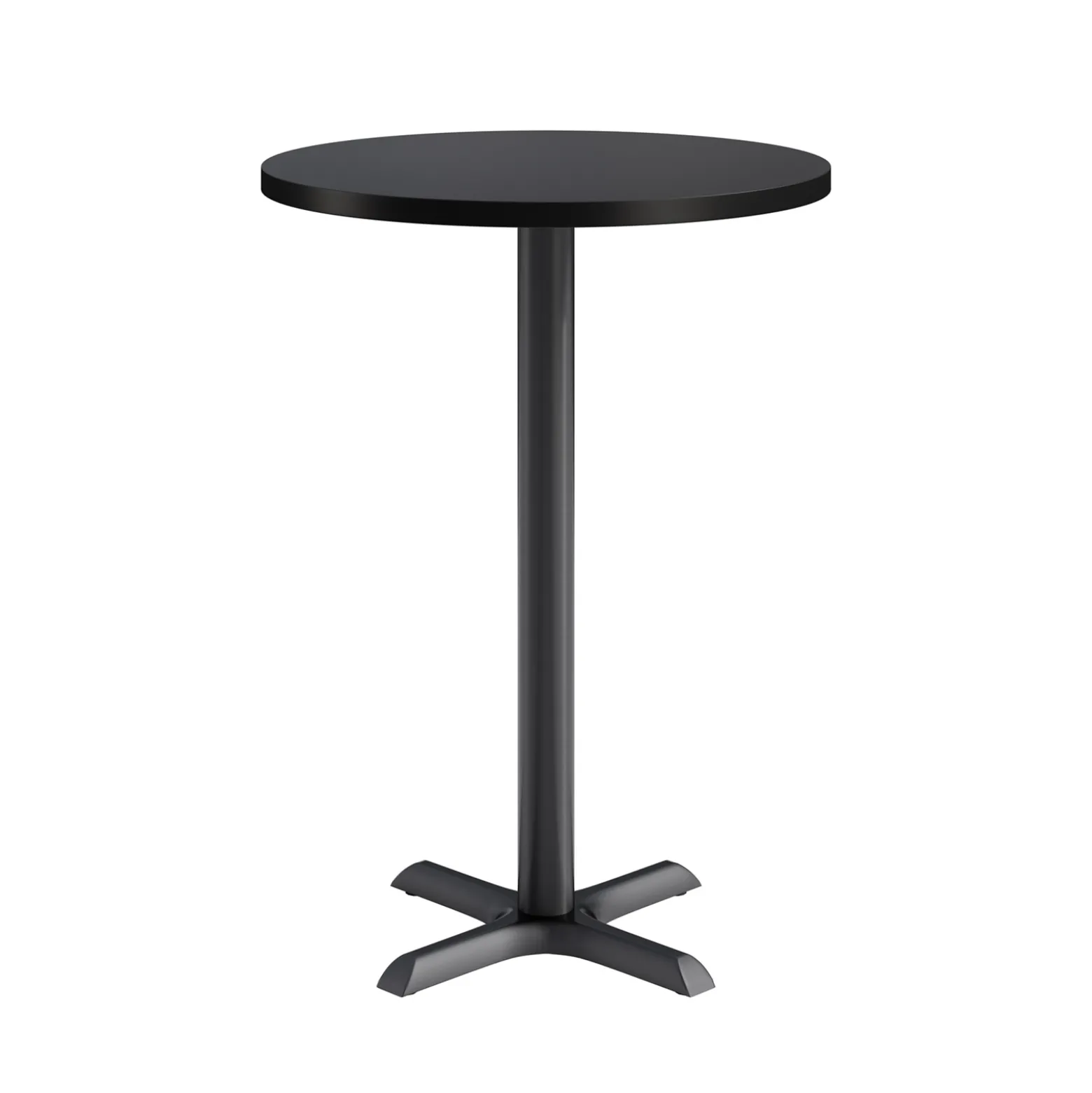 Café au lait Bar Height Round Table with X-Base - 30"W