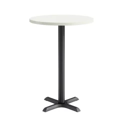Café au lait Bar Height Round Table with X-Base - 30