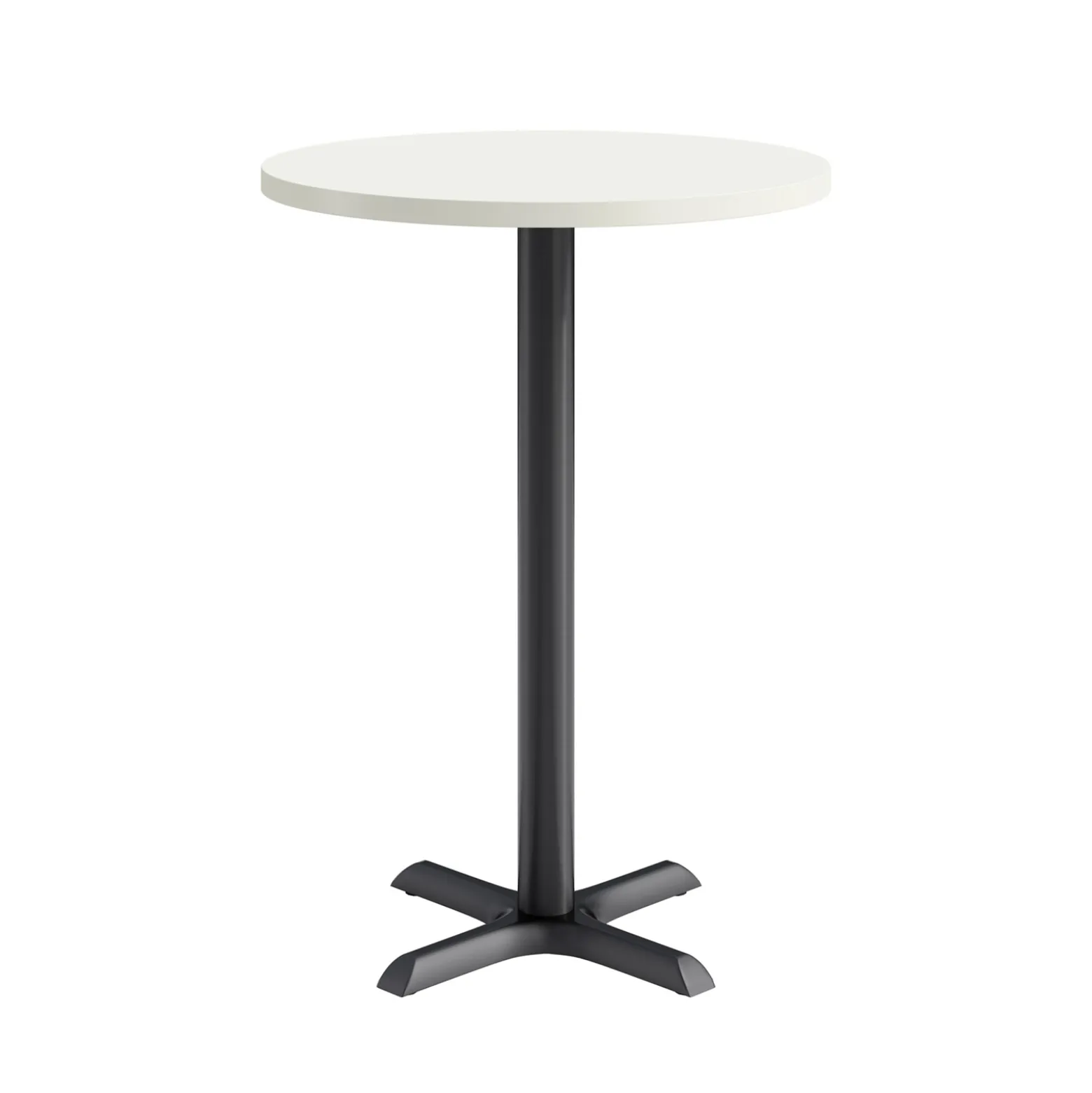 Café au lait Bar Height Round Table with X-Base - 30"W