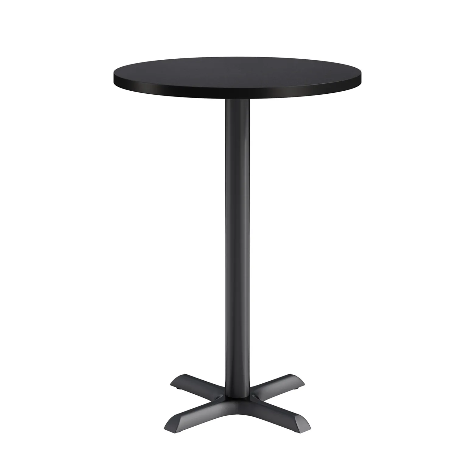 Café au lait Bar Height Round Table with X-Base - 30"W