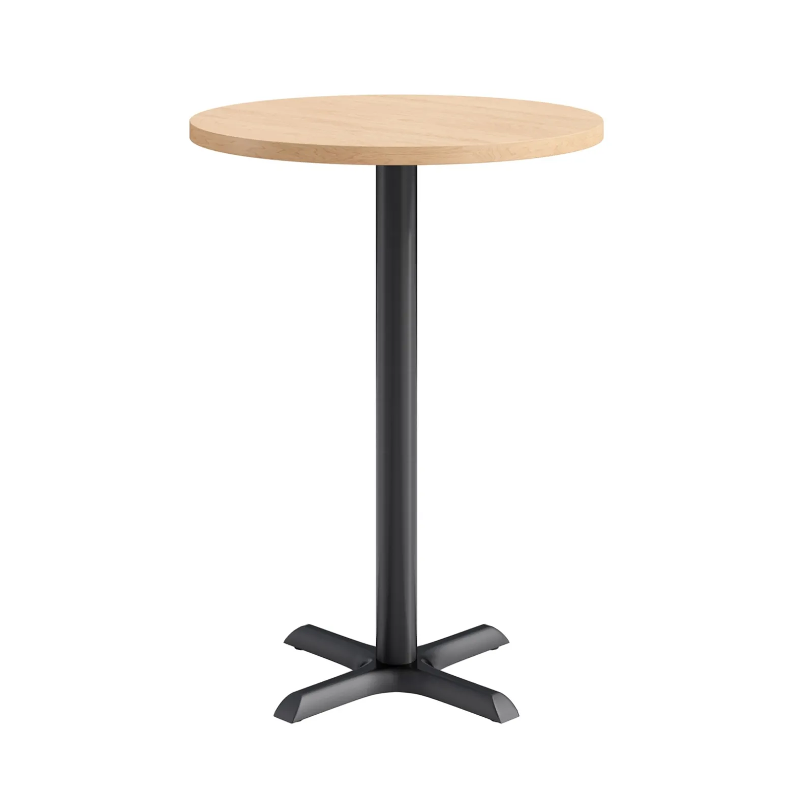 Café au lait Bar Height Round Table with X-Base - 30"W