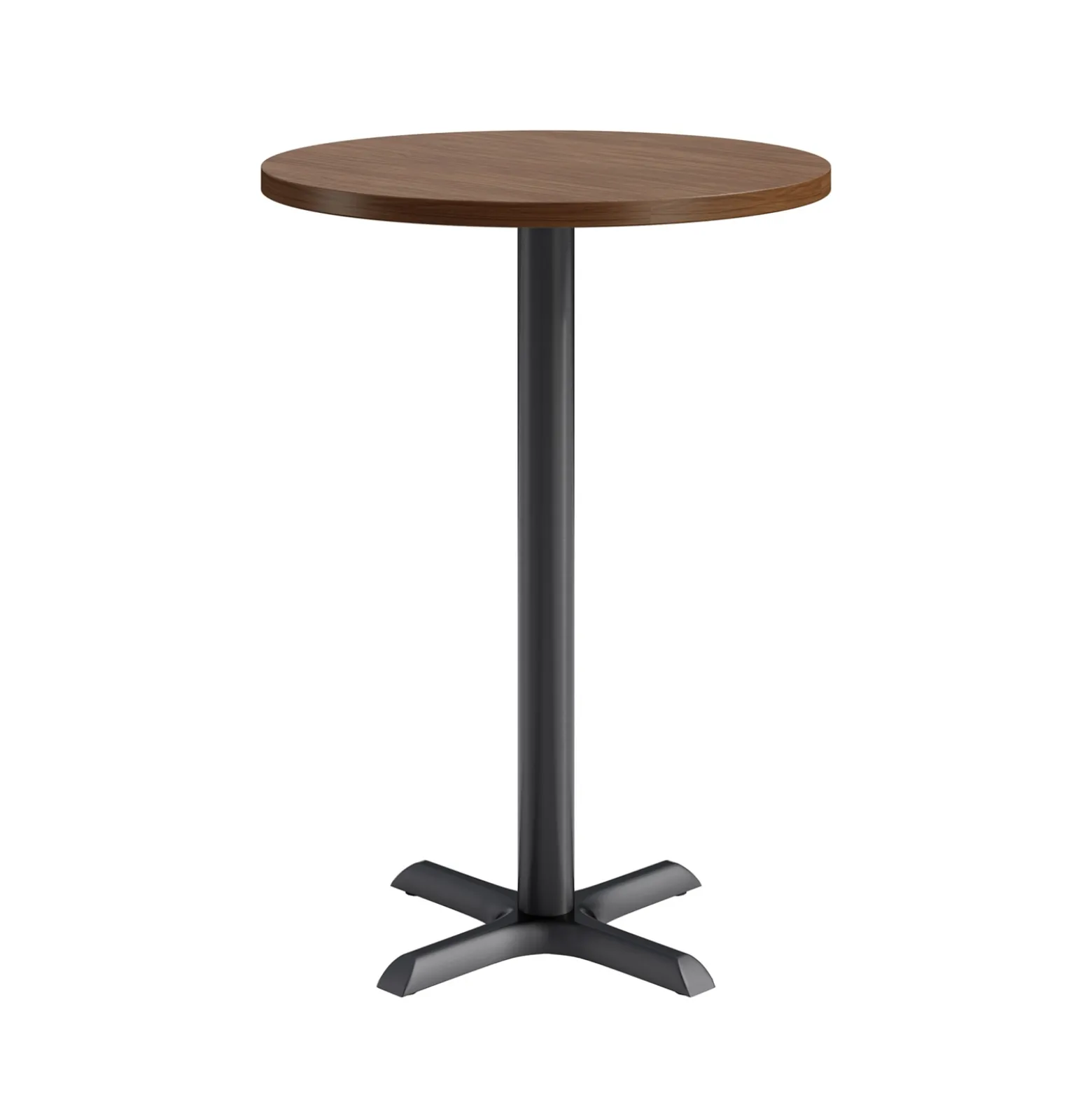Café au lait Bar Height Round Table with X-Base - 30"W
