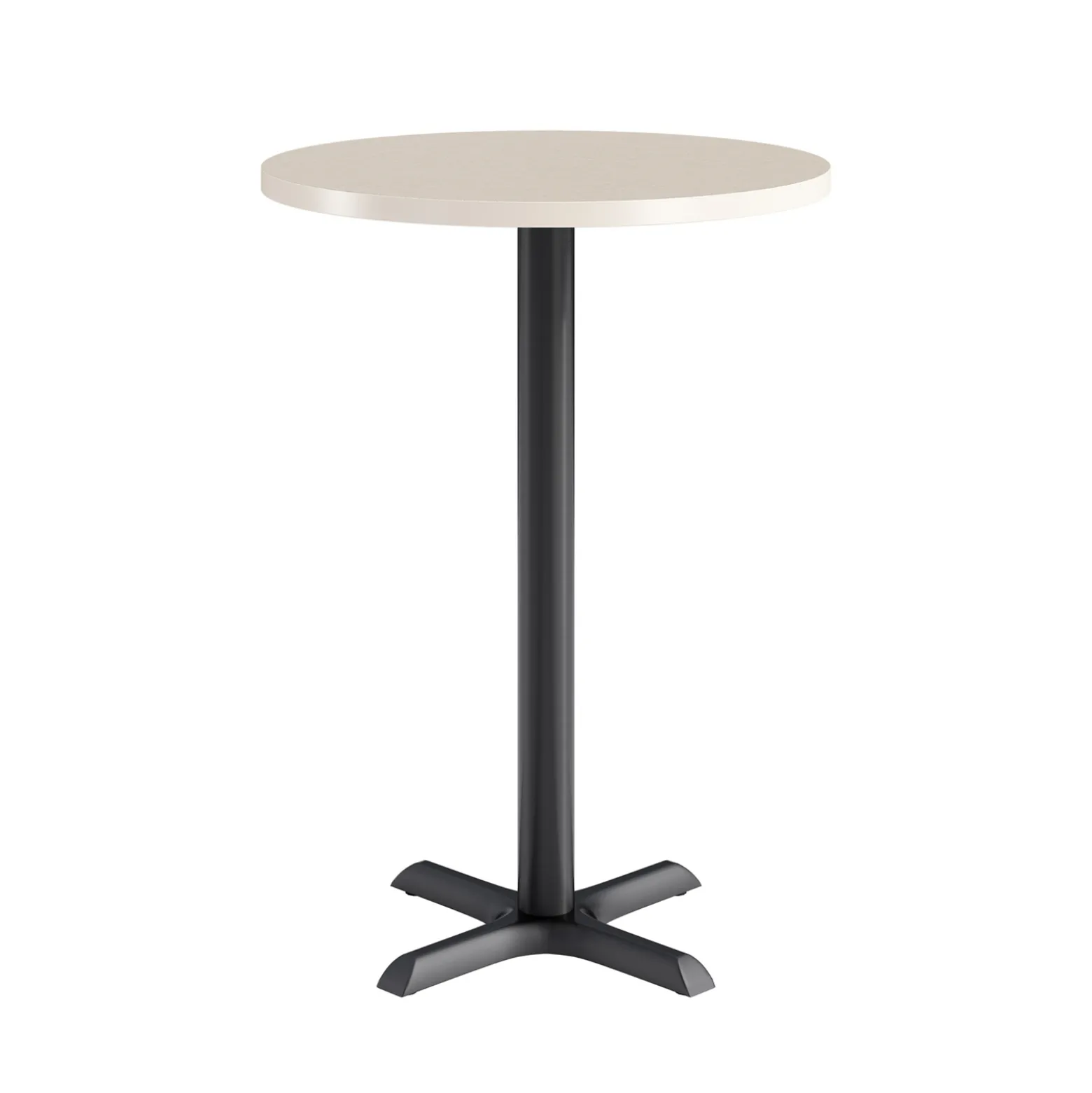 Café au lait Bar Height Round Table with X-Base - 30"W