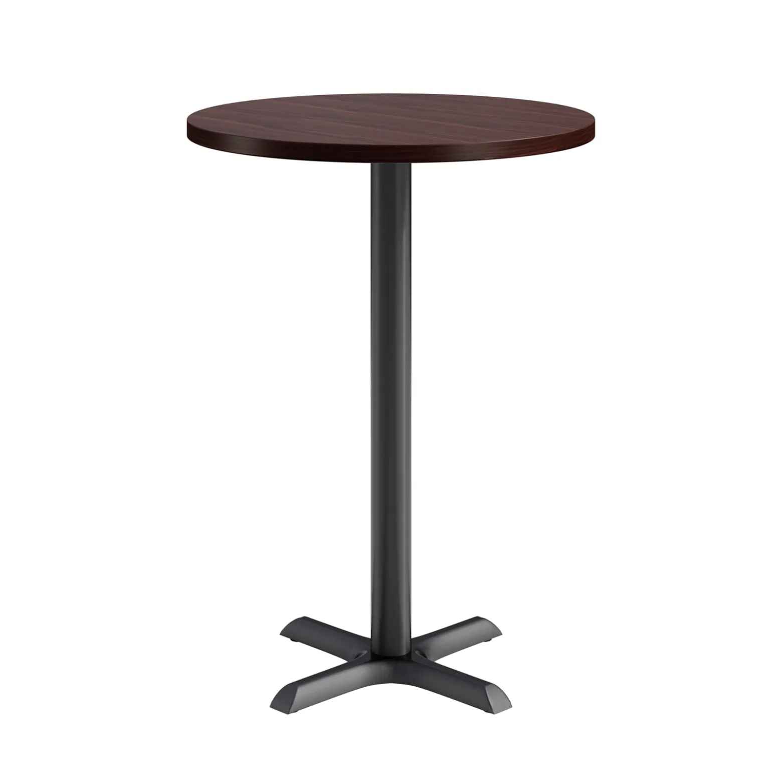 Café au lait Bar Height Round Table with X-Base - 30"W