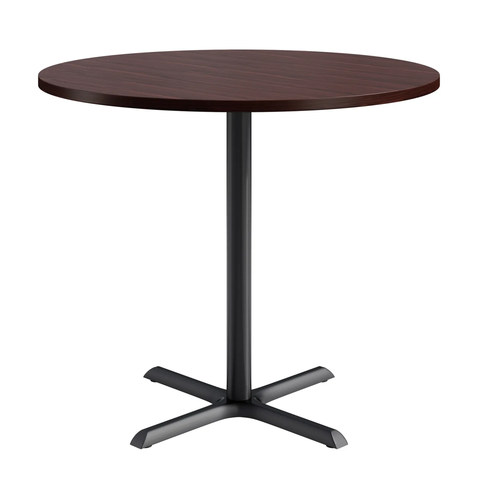 Café au lait Bar Height Round Table with X-Base - 48"W
