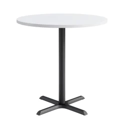 Café au lait Bar Height Round Table with X-Base - 48