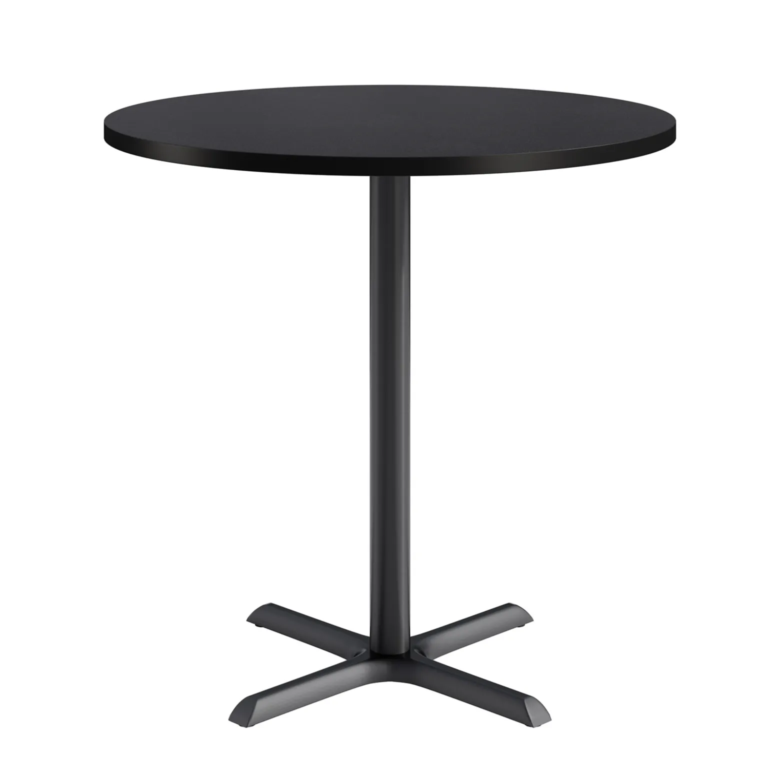 Café au lait Bar Height Round Table with X-Base - 48"W