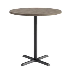 Café au lait Bar Height Round Table with X-Base - 48