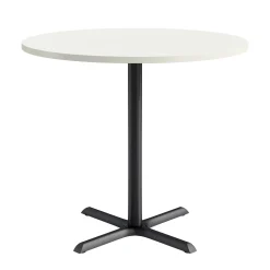 Café au lait Bar Height Round Table with X-Base - 48