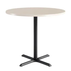 Café au lait Bar Height Round Table with X-Base - 48