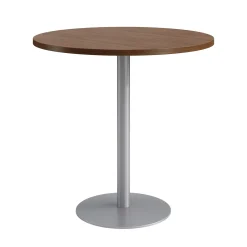 Café au lait Bar Height Round Table with Pedestal Base - 48"W
