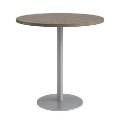 Café au lait Bar Height Round Table with Pedestal Base - 48