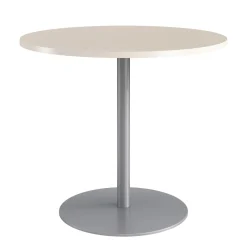 Café au lait Bar Height Round Table with Pedestal Base - 48