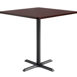 Café au lait Bar Height Square Table with X-Base - 42