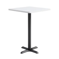 Café au lait Bar Height Square Table with X-Base - 30