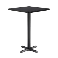 Café au lait Bar Height Square Table with X-Base - 30