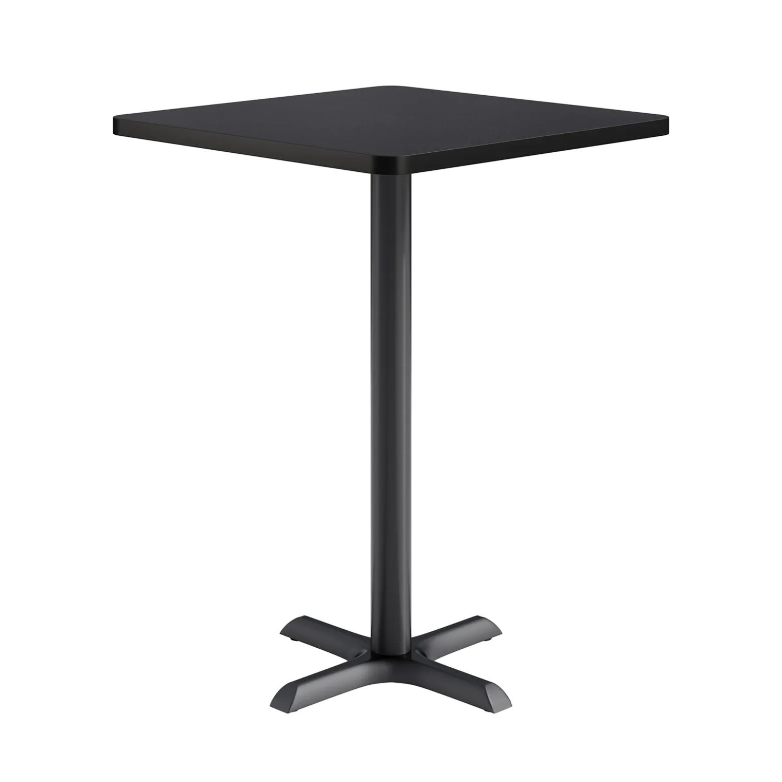 Café au lait Bar Height Square Table with X-Base - 30"W