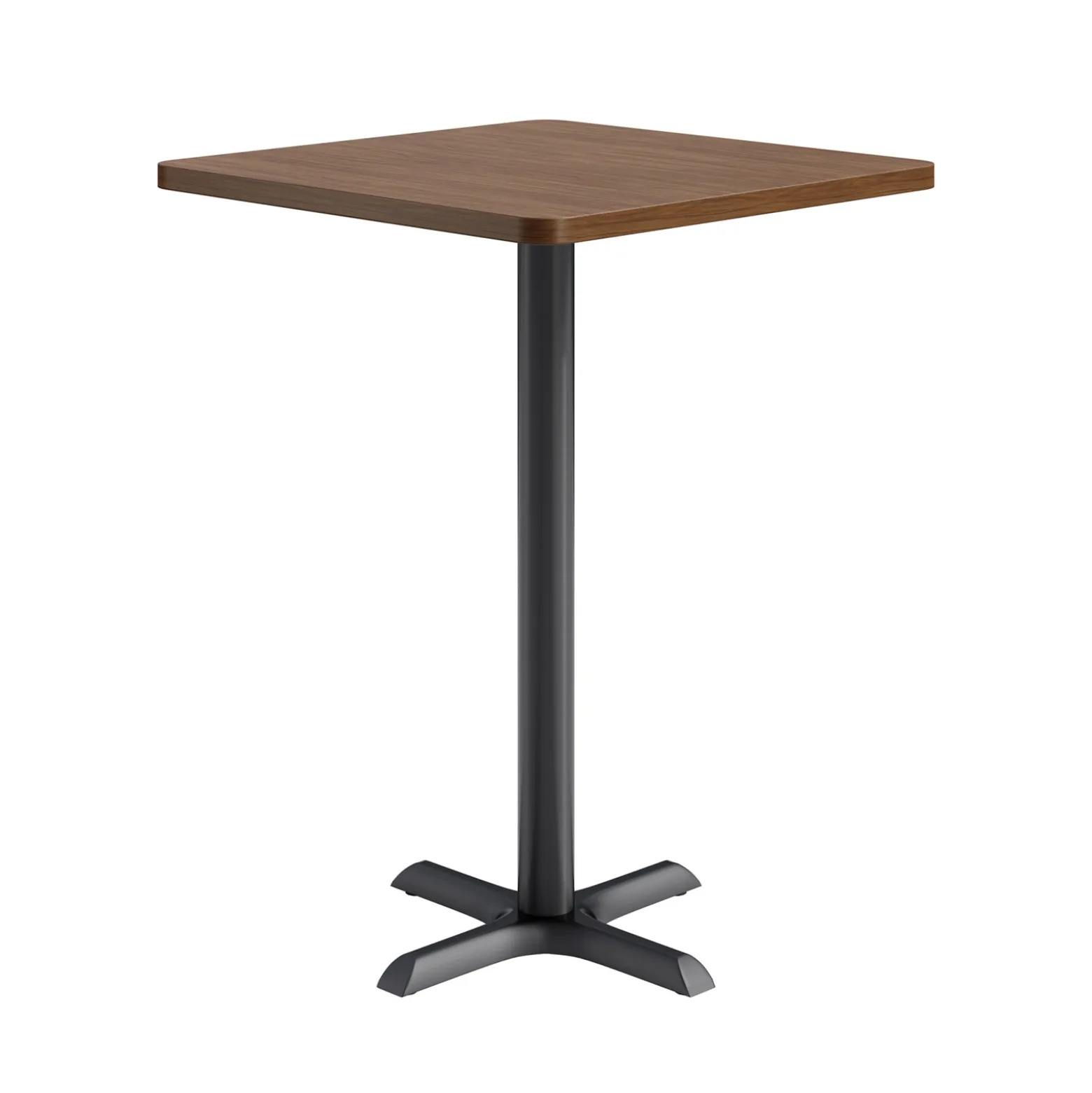 Café au lait Bar Height Square Table with X-Base - 30"W