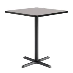 Café au lait Bar Height Square Table with X-Base - 36