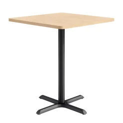 Café au lait Bar Height Square Table with X-Base - 36