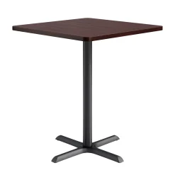Café au lait Bar Height Square Table with X-Base - 36