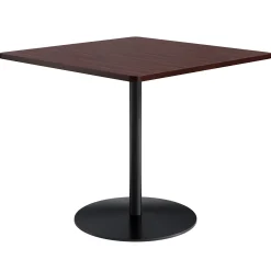Café au lait Bar Height Square Table with Pedestal Base - 48"W