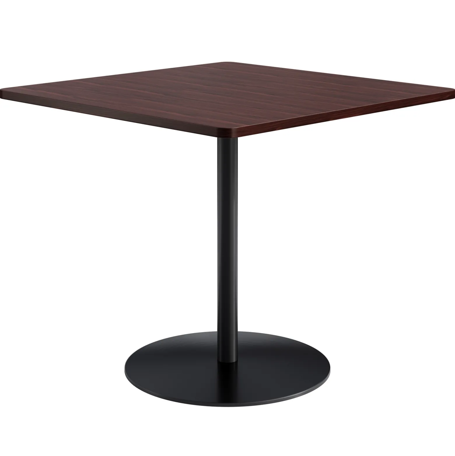 Café au lait Bar Height Square Table with Pedestal Base - 48"W