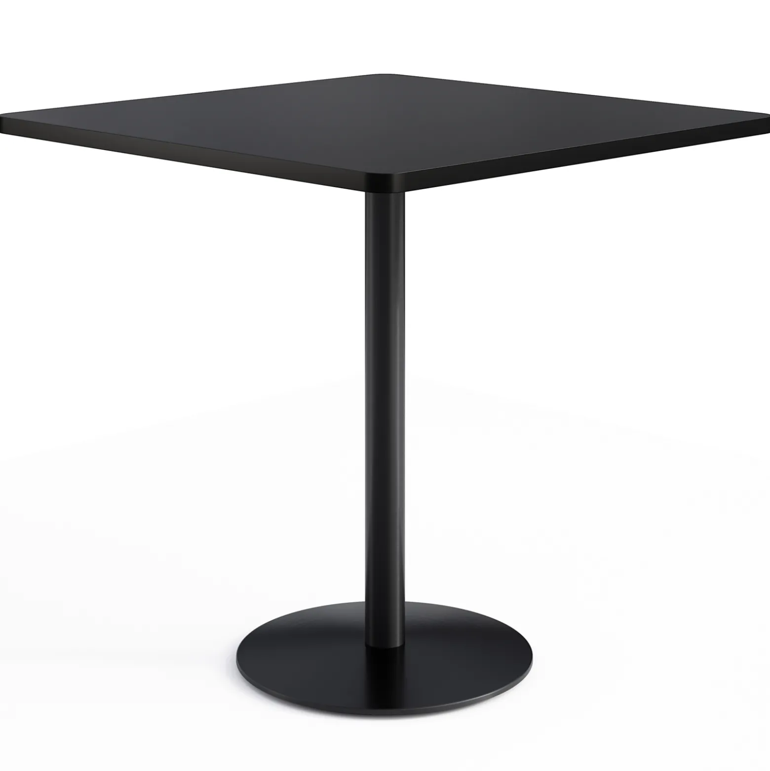 Café au lait Bar Height Square Table with Pedestal Base - 48"W