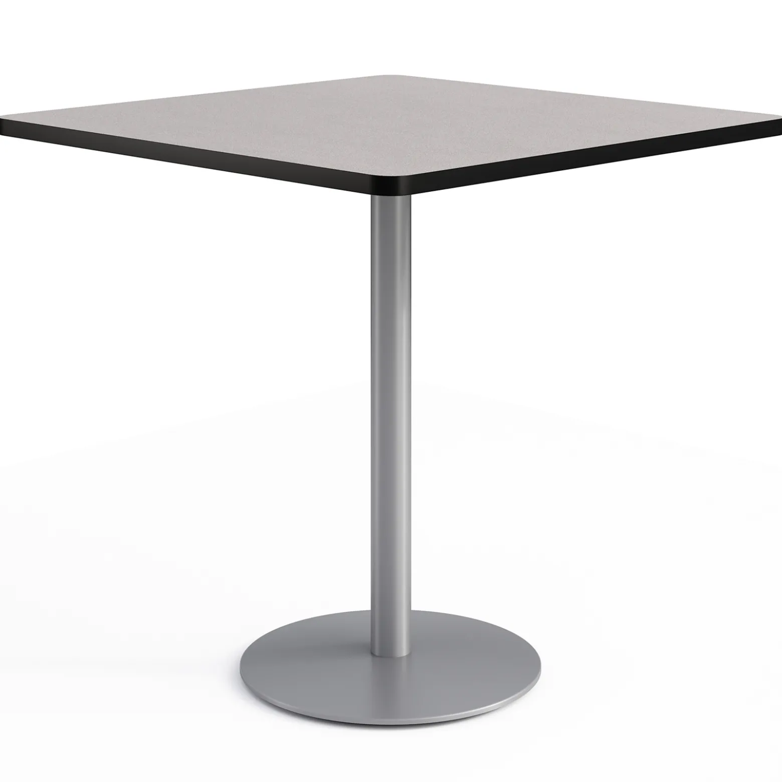 Café au lait Bar Height Square Table with Pedestal Base - 48"W