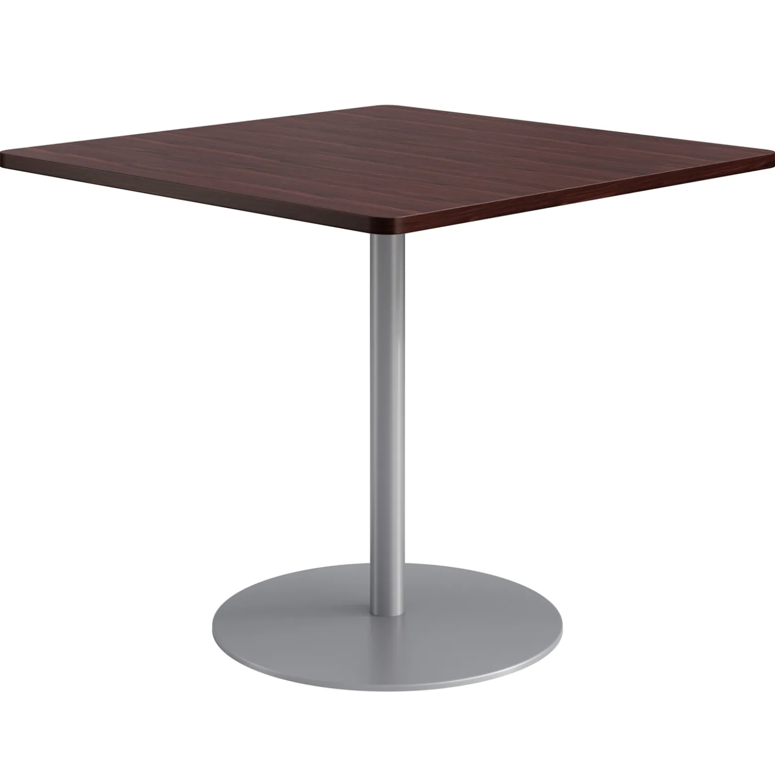 Café au lait Bar Height Square Table with Pedestal Base - 48"W