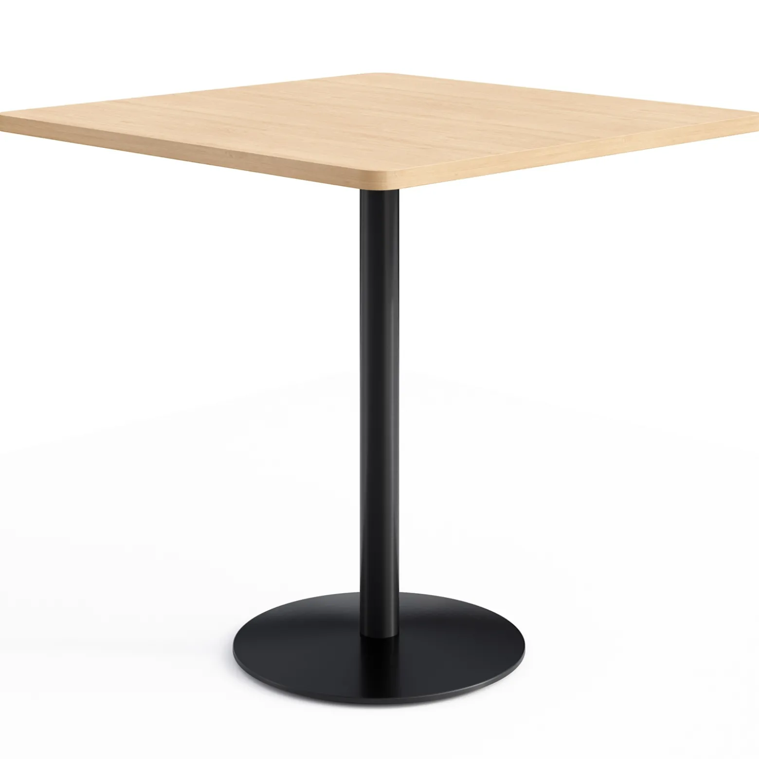 Café au lait Bar Height Square Table with Pedestal Base - 48"W