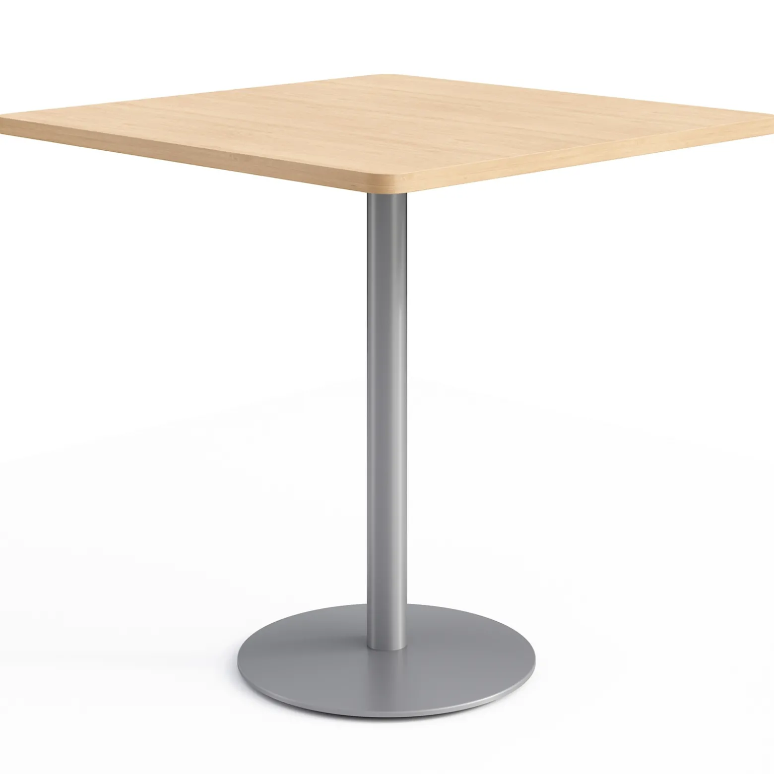 Café au lait Bar Height Square Table with Pedestal Base - 48"W